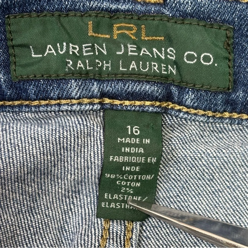 Lauren‎ Ralph Lauren Plus Size 16 Classic Straight Jeans Medium Wash Denim EUC